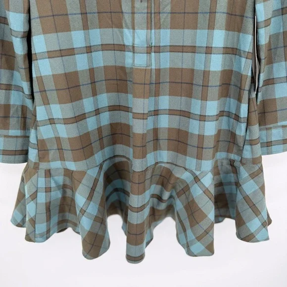 Tuckernuck Isle of Skye Callahan Shirt Dress Size S Plaid Brown Academia NWT - Picture 7 of 13